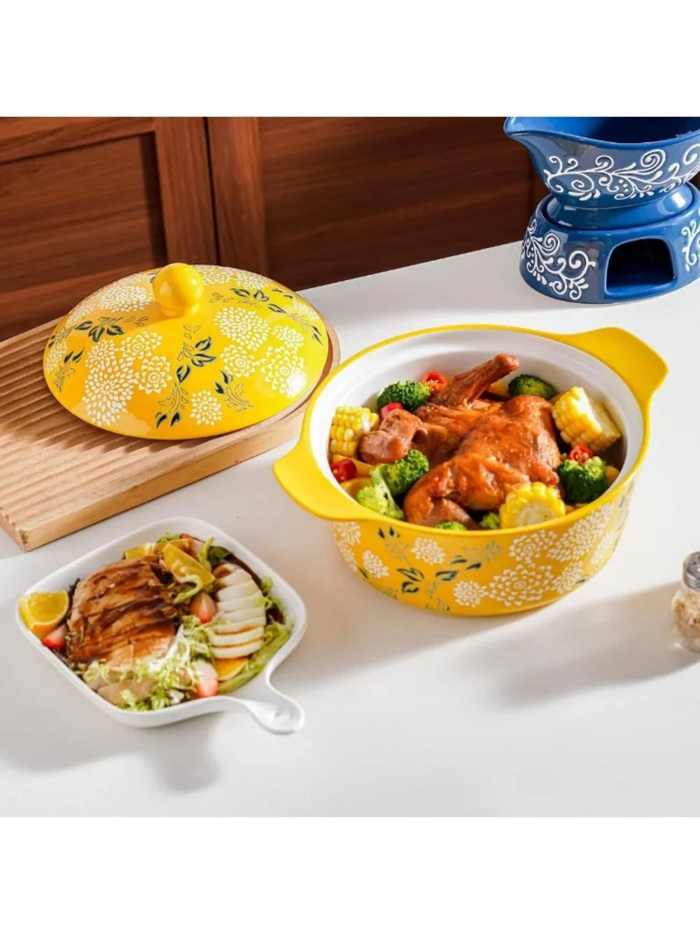 Ceramic Casserole Dish with Lid - Versatile Oven Baking Dish for Home Cooking